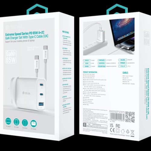 Devia - PD 65w GaN Charger Set with Type C Cable