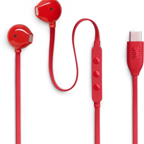 JBL Tune 305 C USB C Wired Earphones - Red