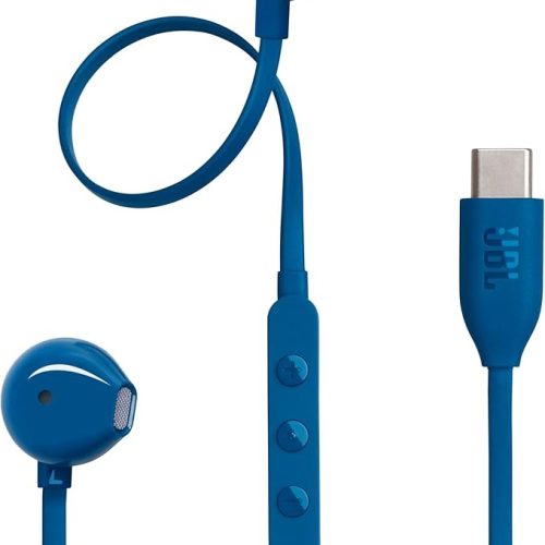 JBL Tune 305 C USB C Wired Earphones - Blue