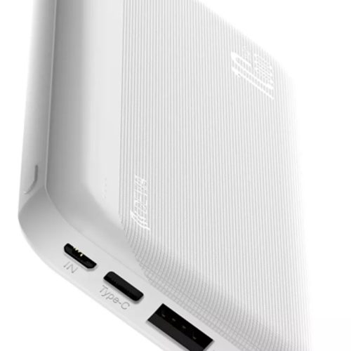 Devia - 10,000mAh Kintone Dual Port LED Indicator Powerbank - White